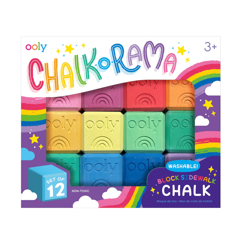 Load image into Gallery viewer, Ooly Chalk-O-Rama Block Sidewalk Chalk (12 Set)
