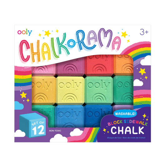 Ooly Chalk-O-Rama Block Sidewalk Chalk (12 Set)