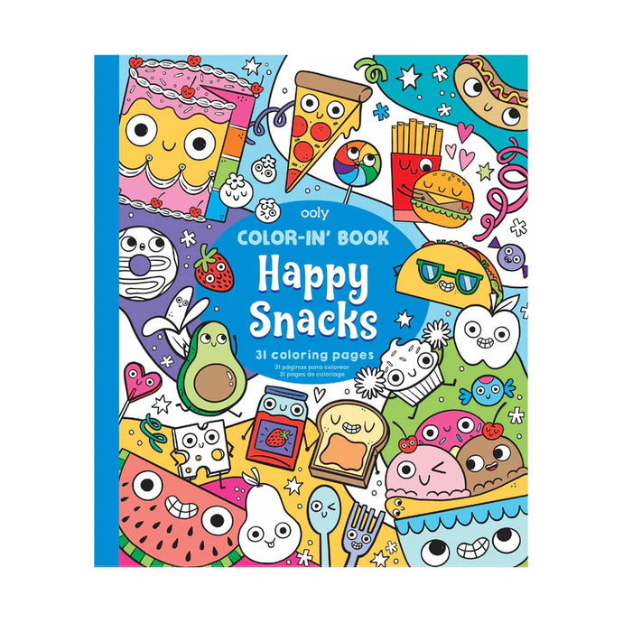 Ooly Color-in' Book Coloring Book - Happy Snacks