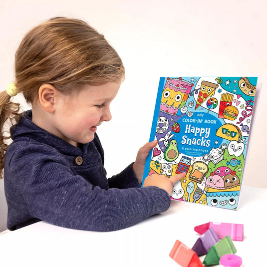 Ooly Color-in' Book Coloring Book - Happy Snacks