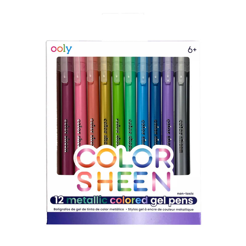 Load image into Gallery viewer, Ooly Color Sheen Metallic Colored Gel Pens (12 Set)
