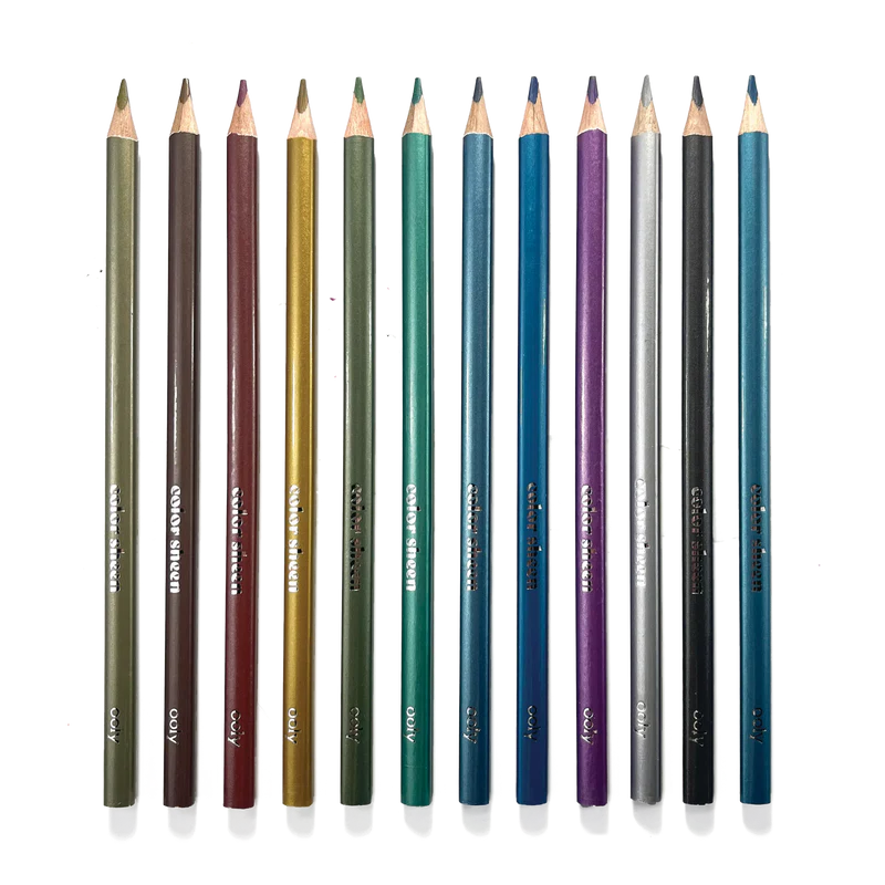 Load image into Gallery viewer, Ooly Color Sheen Metallic Colored Pencils (12 Set)
