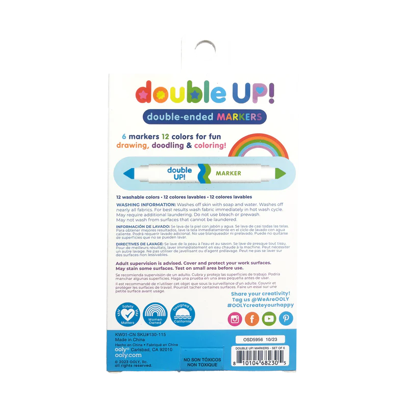 Load image into Gallery viewer, Ooly Double Up! Double-Ended Markers (6 Set)
