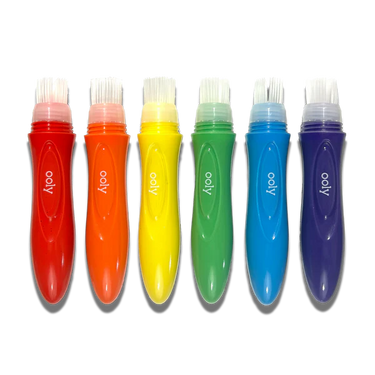 Ooly Easy Squeezy Squeezable Poster Paint Brushes - Set of 6
