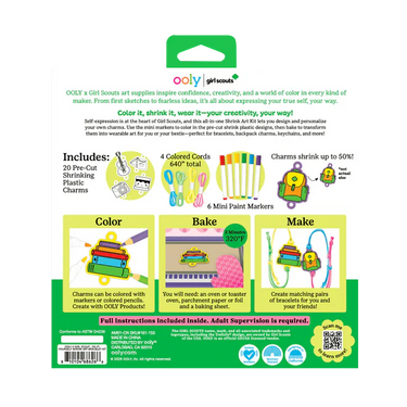 Ooly x Girl Scouts DIY Shrink Art Bracelet Kit