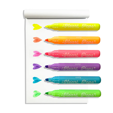 Ooly Heart Pops Neon Highlighters - Set of 6