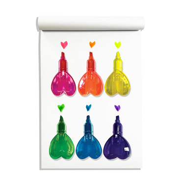 Ooly Heart Stacks Stacking Highlighters - 6 Color