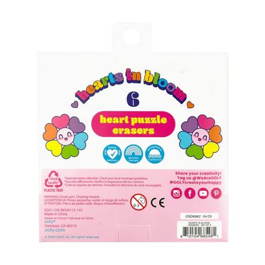 Ooly Hearts in Bloom Puzzle Erasers - Set of 6