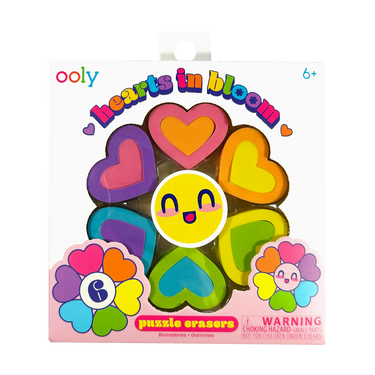 Ooly Hearts in Bloom Puzzle Erasers - Set of 6