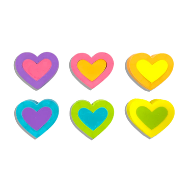 Ooly Hearts in Bloom Puzzle Erasers - Set of 6