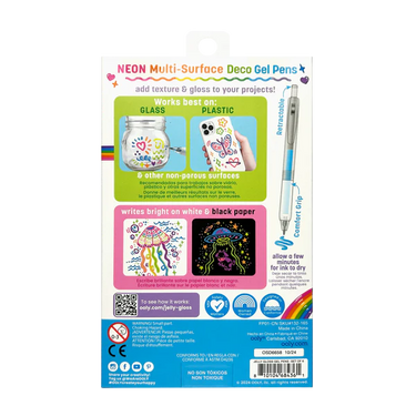 Ooly Jelly Gloss Neon Multi-Surface Deco Gel Pens - Set of 6