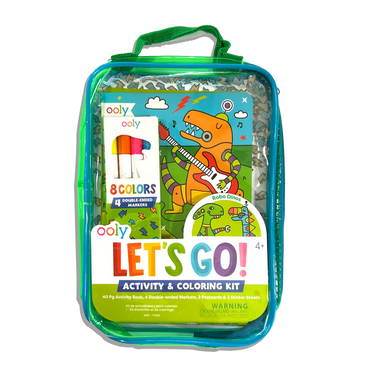 Ooly Let's Go! Activity & Coloring Kit - Robo Dinos