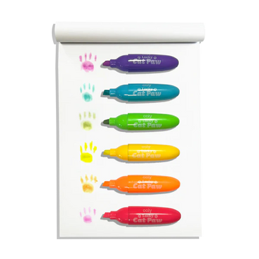 Ooly Lucky Cat Paw Scented Neon Highlighters - Set of 6