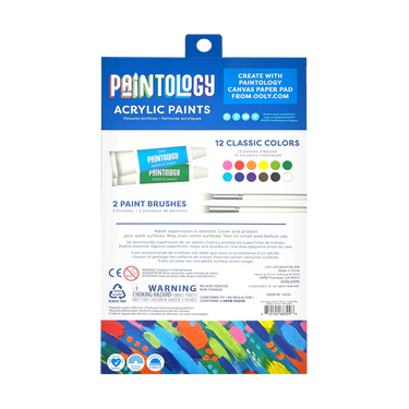 Ooly Paintology Acrylic Paints Set - Classic Colors (12 Set)