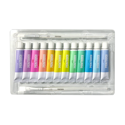 Ooly Paintology Acrylic Paints Set - Pastel Colors (12 Set)