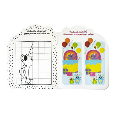 Ooly Playful Pages Activity Book - Games Coloring Stickers - Unicorn Party!