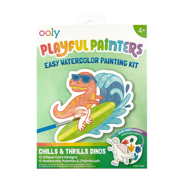Ooly Playful Painters Easy Watercolor Painting Kit - Chills & Thrills Dinos