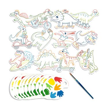 Ooly Playful Painters Easy Watercolor Painting Kit - Chills & Thrills Dinos