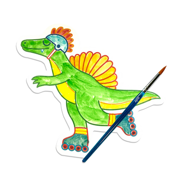 Ooly Playful Painters Easy Watercolor Painting Kit - Chills & Thrills Dinos
