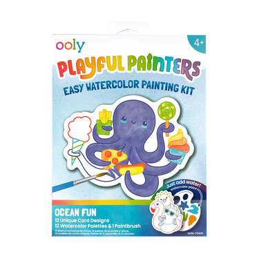 Ooly Playful Painters Easy Watercolor Painting Kit - Ocean Fun