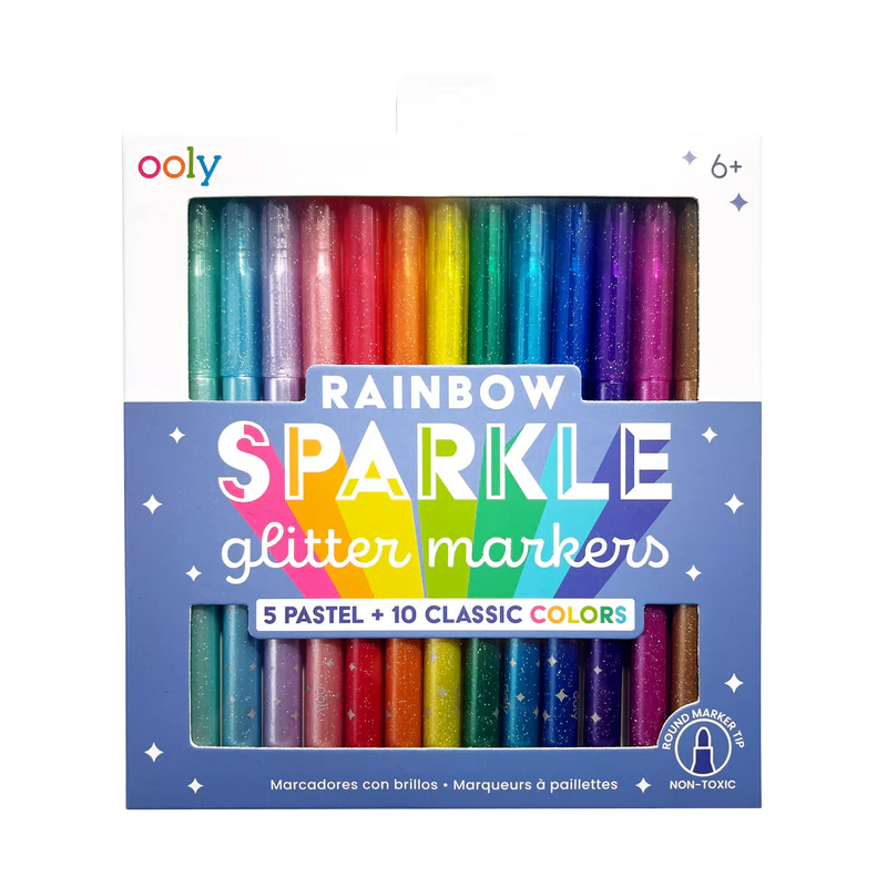 Load image into Gallery viewer, Ooly Rainbow Sparkle Glitter Markers (15 Set)
