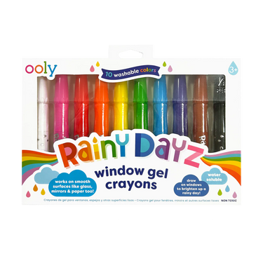 Ooly Rainy Dayz Window Gel Crayons - Set of 10