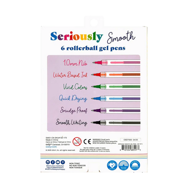 Ooly Seriously Smooth Rollerball Gel Pens - Set of 6