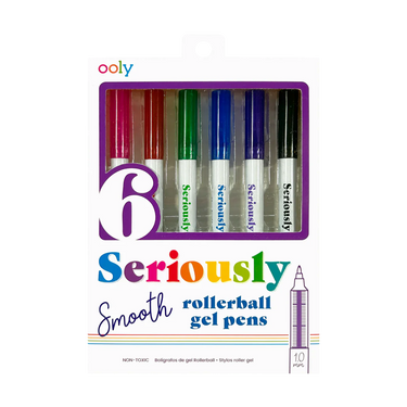 Ooly Seriously Smooth Rollerball Gel Pens - Set of 6
