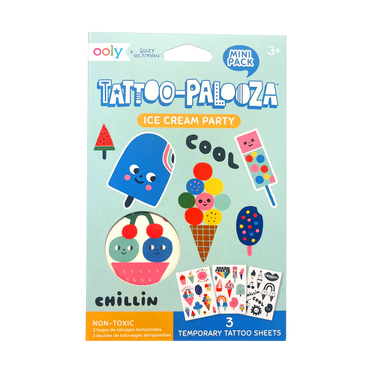 Ooly Tattoo-Palooza x Suzy Ultman: Temporary Tattoos Mini Pack - Ice Cream Party