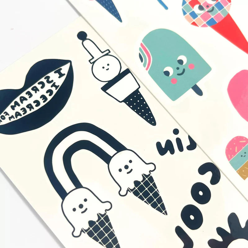 Load image into Gallery viewer, Ooly Tattoo-Palooza x Suzy Ultman: Temporary Tattoos Mini Pack - Ice Cream Party
