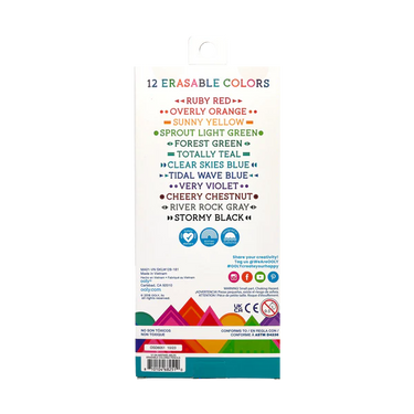 Ooly Un-Mistakeables! Erasable Colored Pencils - Set of 12