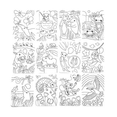 Ooly Undercover Art Hidden Pattern Coloring Activity Art Cards - Rainforest Fun