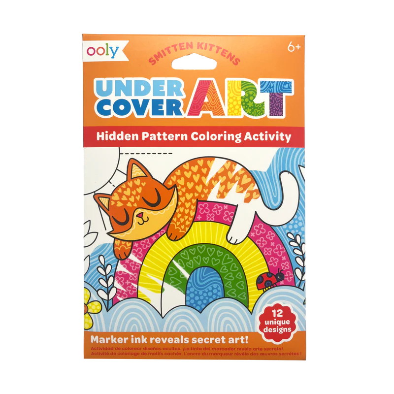 Load image into Gallery viewer, Ooly Undercover Art Hidden Pattern Coloring Activity Art Cards - Smitten Kittens
