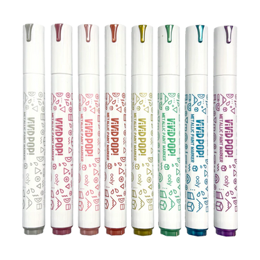 Ooly Vivid Pop! Water Based Paint Markers - Metallic (8 Set)