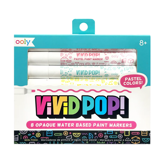 Ooly Vivid Pop! Water Based Paint Markers - Pastel (8 Set)