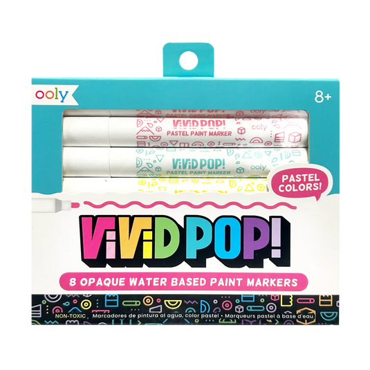 Ooly Vivid Pop! Water Based Paint Markers - Pastel (8 Set)