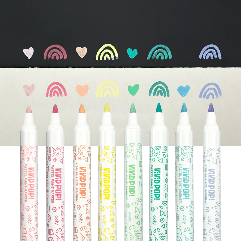 Load image into Gallery viewer, Ooly Vivid Pop! Water Based Paint Markers - Pastel (8 Set)
