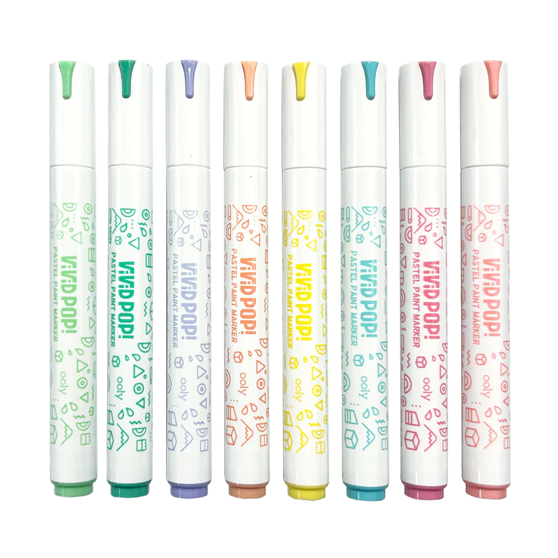 Load image into Gallery viewer, Ooly Vivid Pop! Water Based Paint Markers - Pastel (8 Set)
