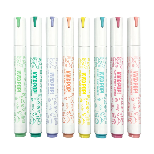 Ooly Vivid Pop! Water Based Paint Markers - Pastel (8 Set)