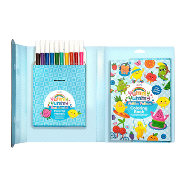 Yummy Yummy Scented Coloring Kit - Markers Stickers Coloring Book