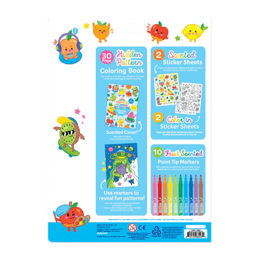 Yummy Yummy Scented Coloring Kit - Markers Stickers Coloring Book