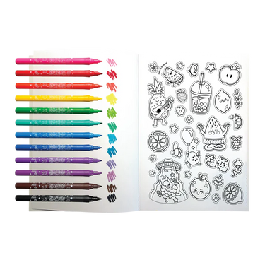 Yummy Yummy Scented Coloring Kit - Markers Stickers Coloring Book