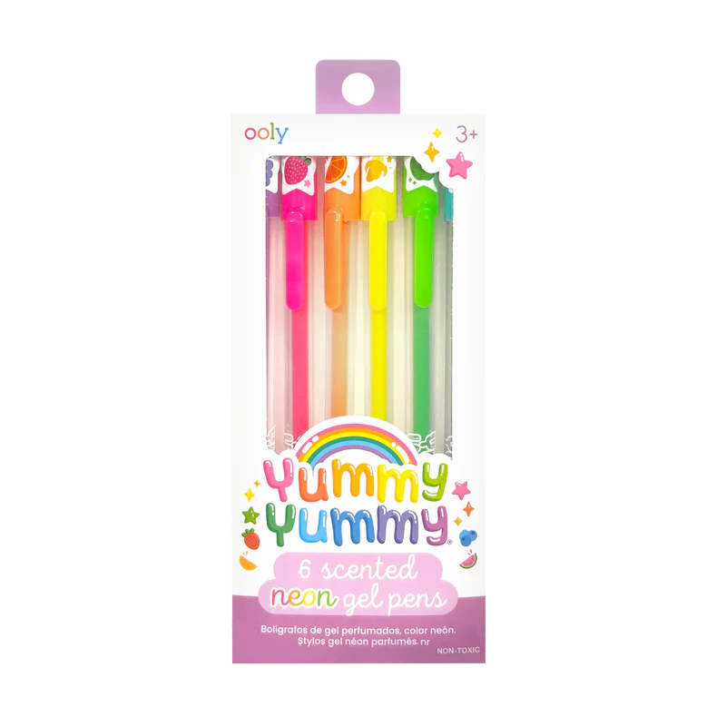 Load image into Gallery viewer, Yummy Yummy Scented Gel Pens - Neon (6 Set)
