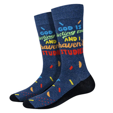 God is Testing Me Socks