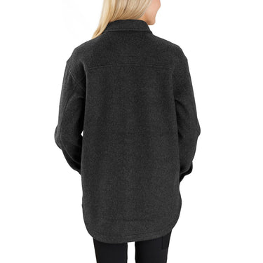 Carhartt Women's Loose Fit Brushed Fleece Shirt Jac (Black Heather) Size 3XL