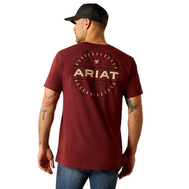 Ariat Men's Explorer Classic Short Sleeve T-Shirt (Crimson Red Heather) Size XL