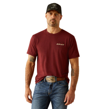 Ariat Men's Explorer Classic Short Sleeve T-Shirt (Crimson Red Heather) Size XL