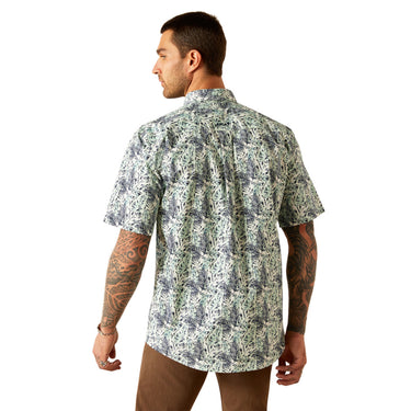 Ariat Men's Cyrus Short Sleeve Button Up Shirt (Mint) Size XL