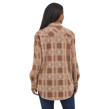 Wrangler Women's Boyfriend Shacket (Brown) Size M