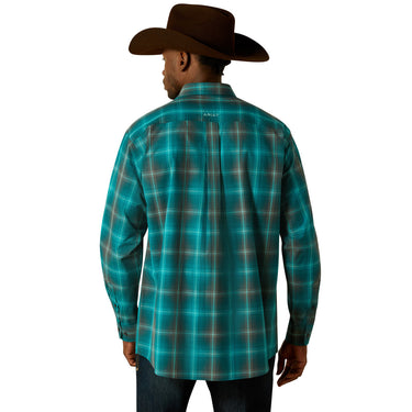 Ariat Plaid Pro Bear Long Sleeve Button Up Western Shirt Image (Dark Teal) Size L